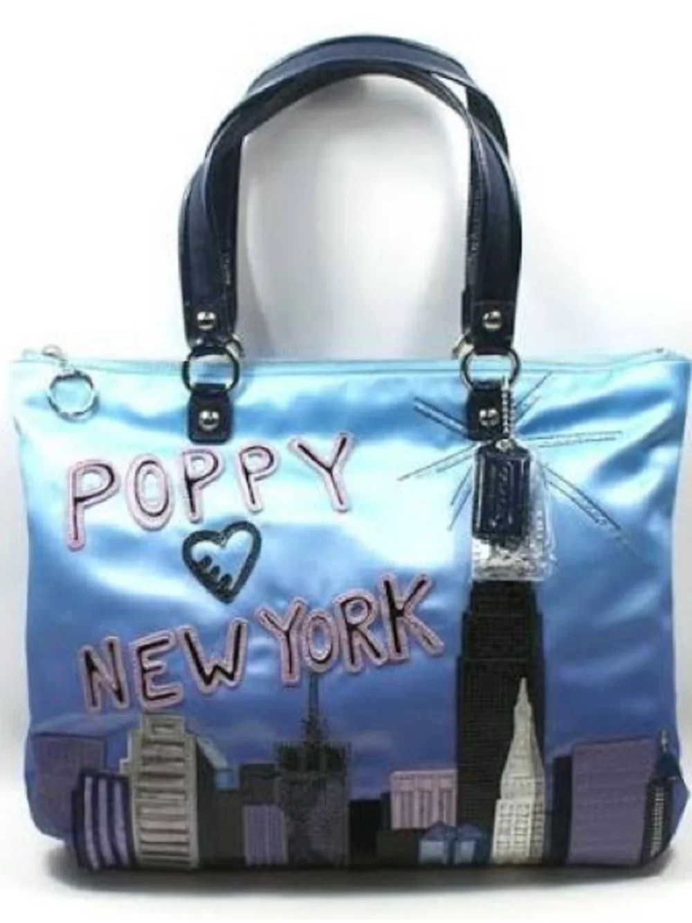 Coach Blue Poppy New York Skyline Tote - Picture 2 of 9